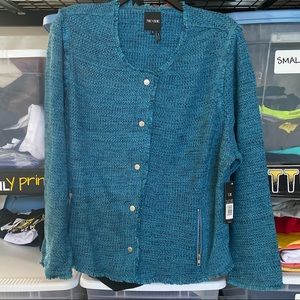 Snap-Front Fringe Mix Jacket